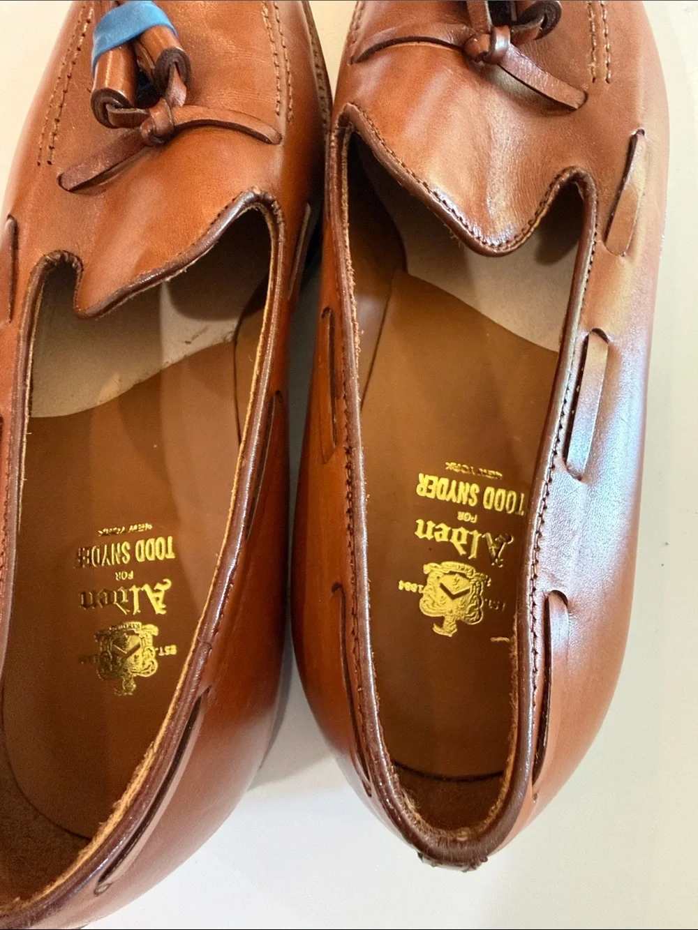 Alden Todd Snyder Tassel Loafers Chestnut Brown Sz 10.5. Bag7 See Pic